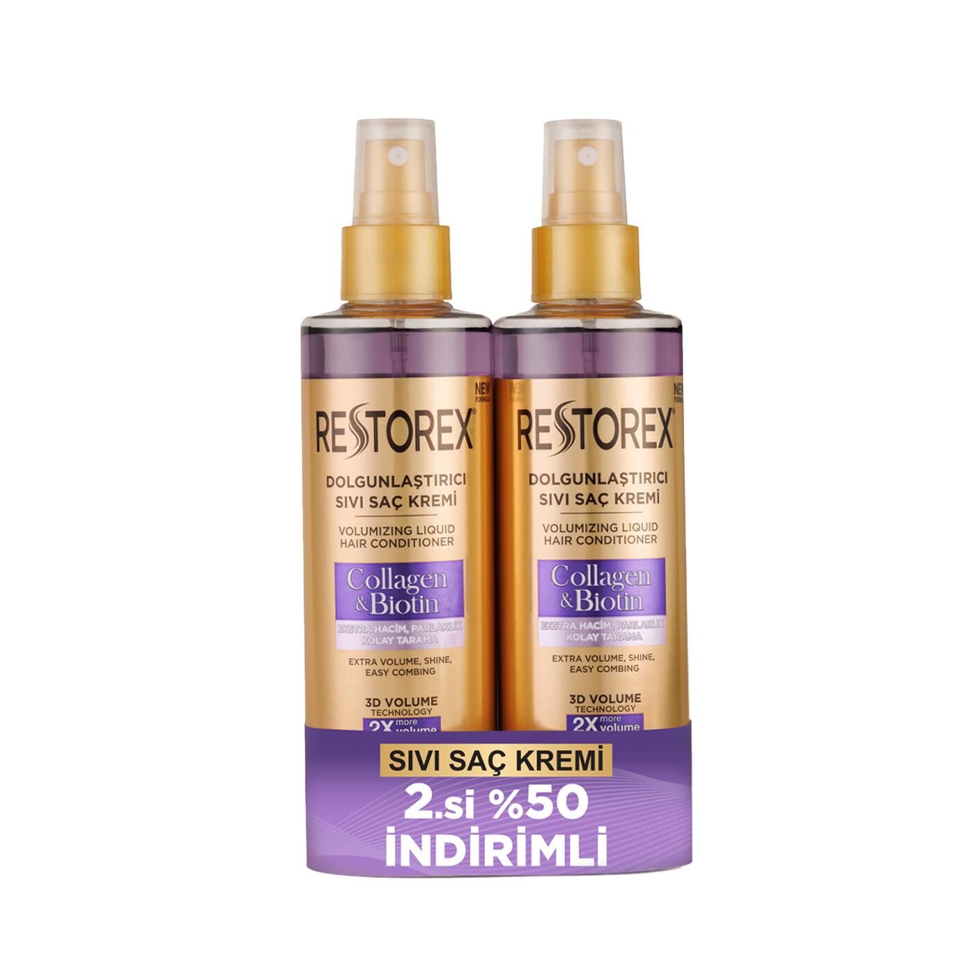 RESTOREX 2 Lİ COLLAGEN BİOTİN SIVI SAÇ KREMİ